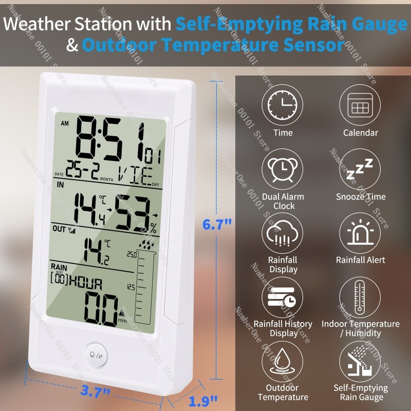Rain Gauge Digital - Wireless Weather Station with Rain Gauge,