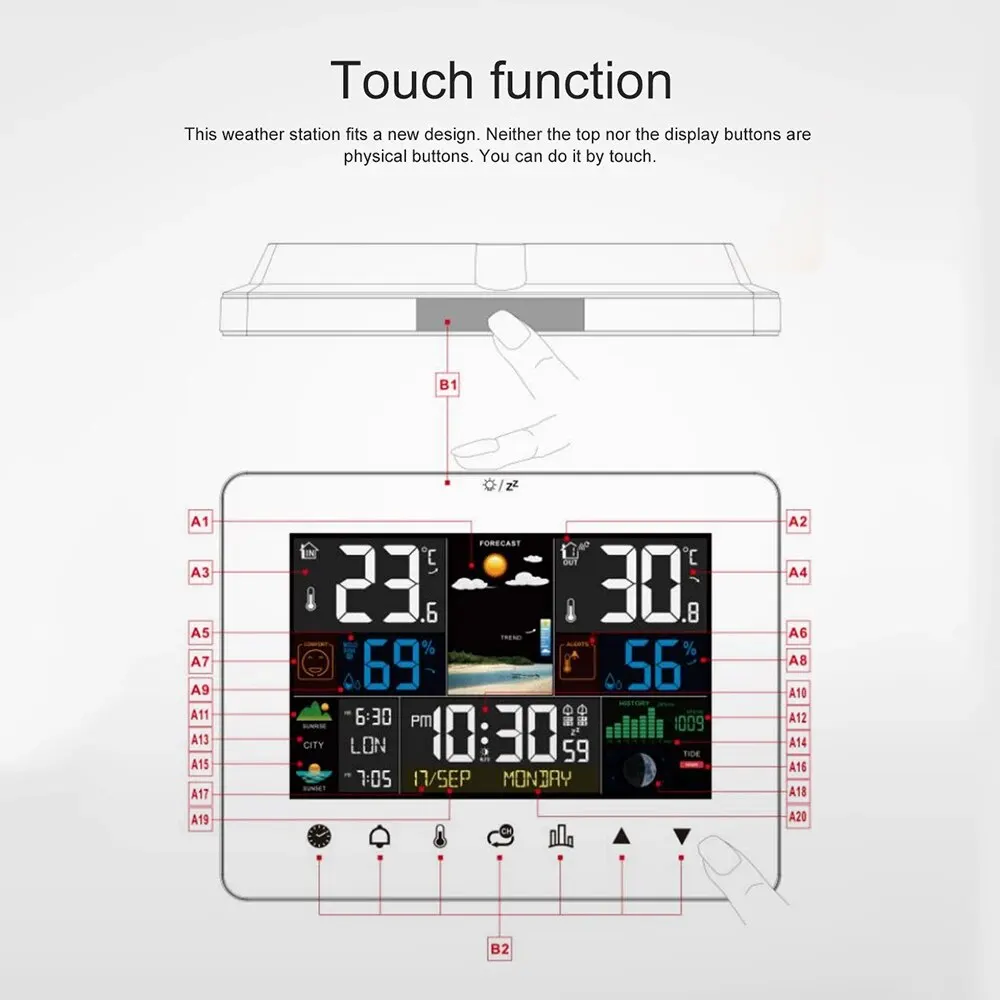 Multifunction Weather Station  - Rain Gauge Digital 评论和价格