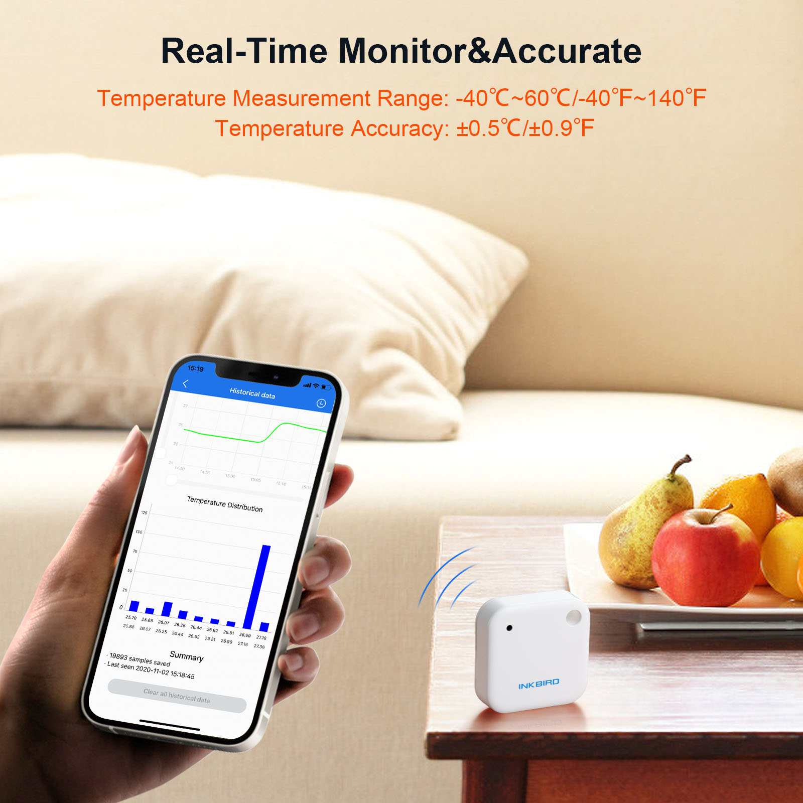 INKBIRD IBS-TH2 Bluetooth Magn - Rain Gauge Digital 评论和价格